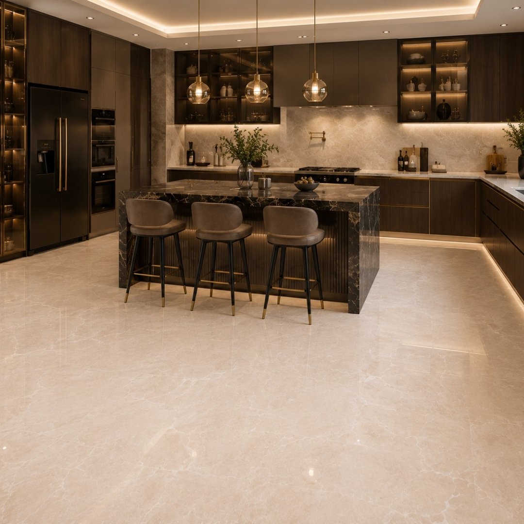 AL Agasiya Beige Marble & Stone Kitchen Tiles - My Home Studio